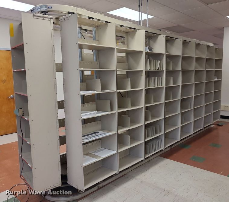 image for item NX9551 White No-Walk NW18  rotating book/file cabinet