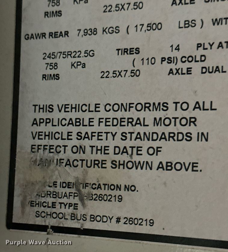 image for item NY9182 2006 International  school bus