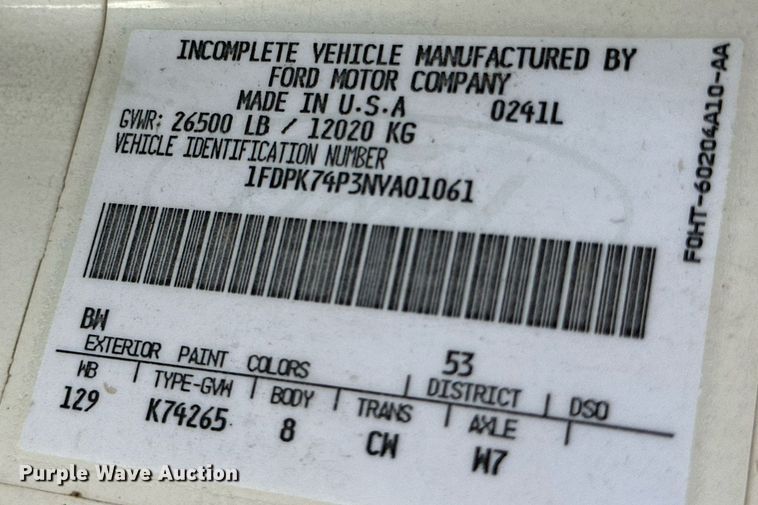 image for item NY9194 1992 Ford F700  bucket truck