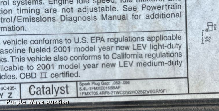 image for item NY9195 2001 Ford F150 XLT  SuperCrew pickup truck