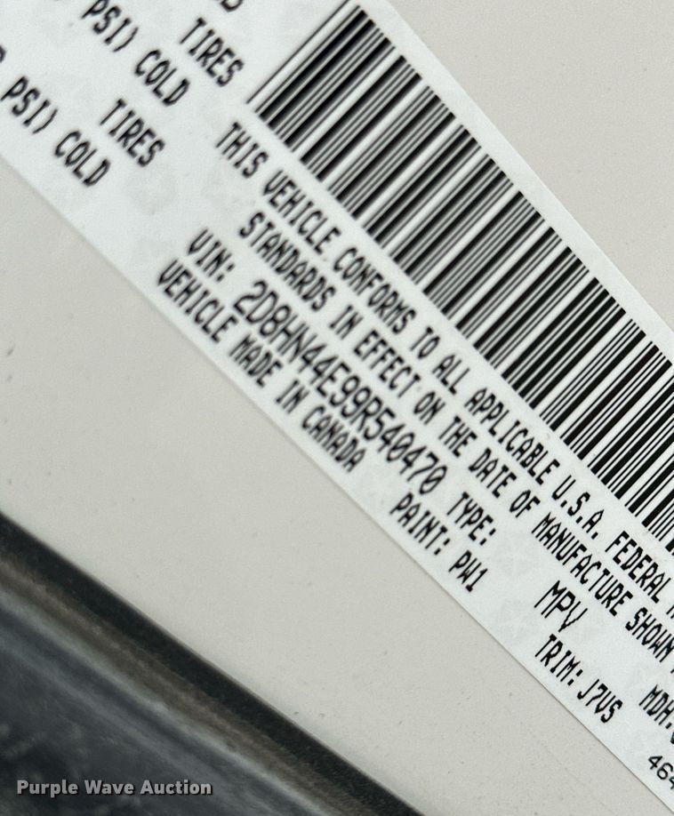 image for item NY9251 2009 Dodge Grand Caravan SE  van