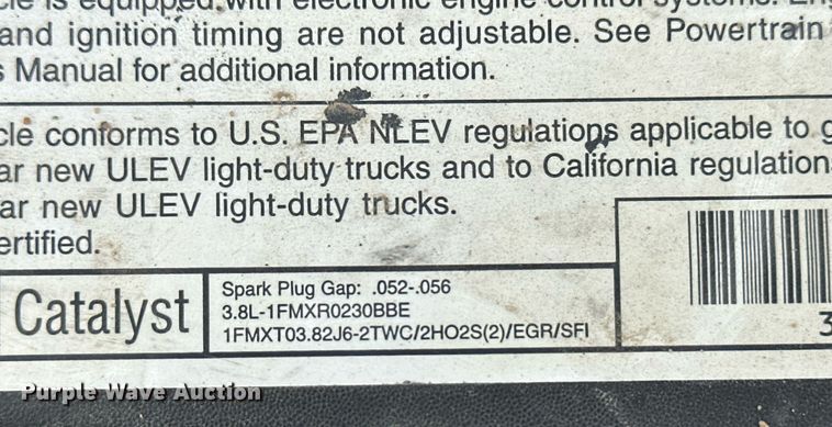 image for item NY9252 2001 Ford Windstar  van