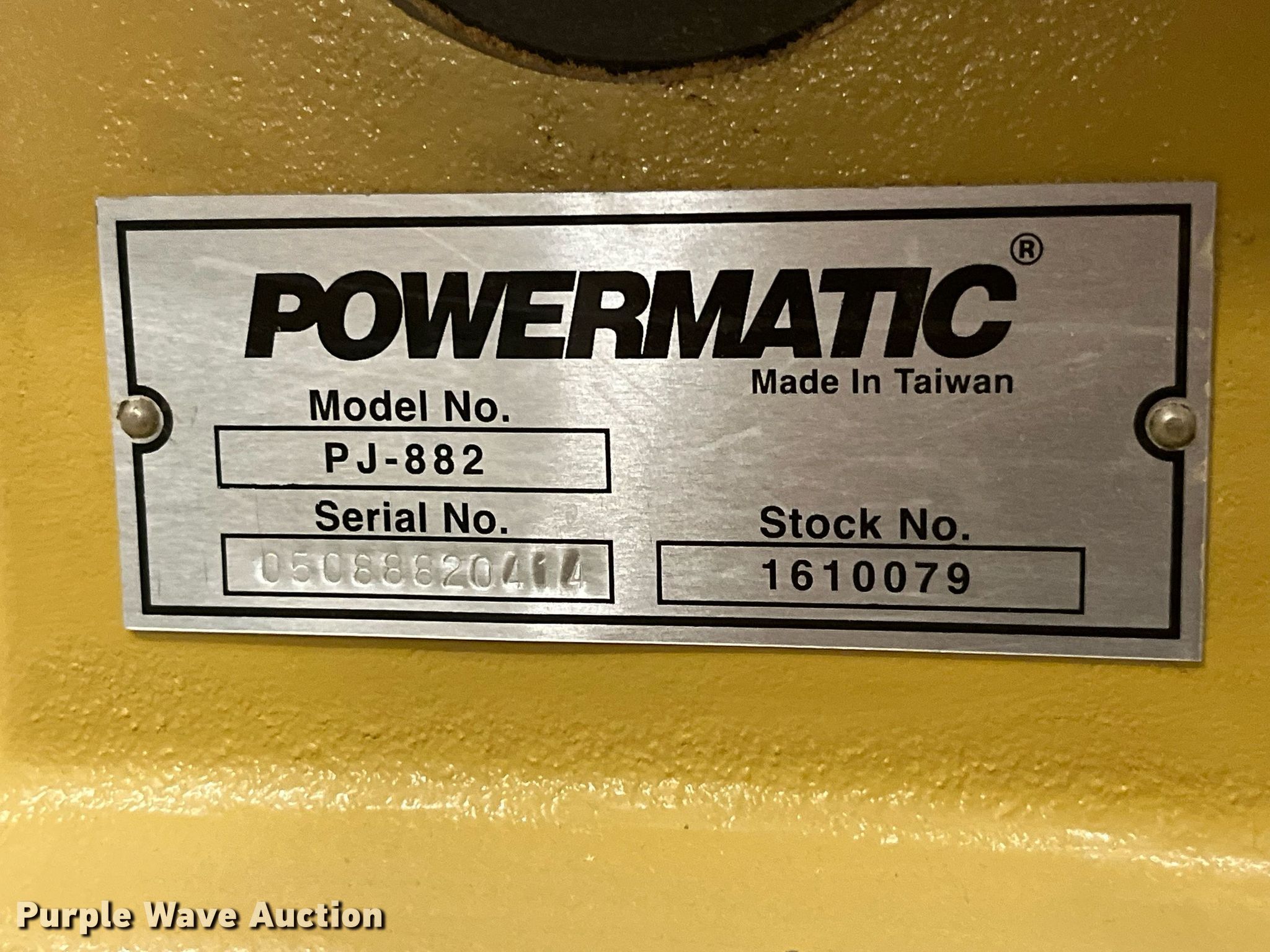 Powermatic PJ882 jointer in Corydon, IA Item MG9285 sold Purple Wave