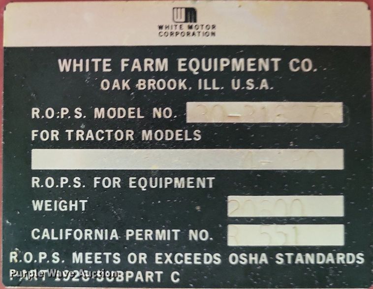 image for item DP5168 1977 White 4-180 Field Boss  4WD tractor
