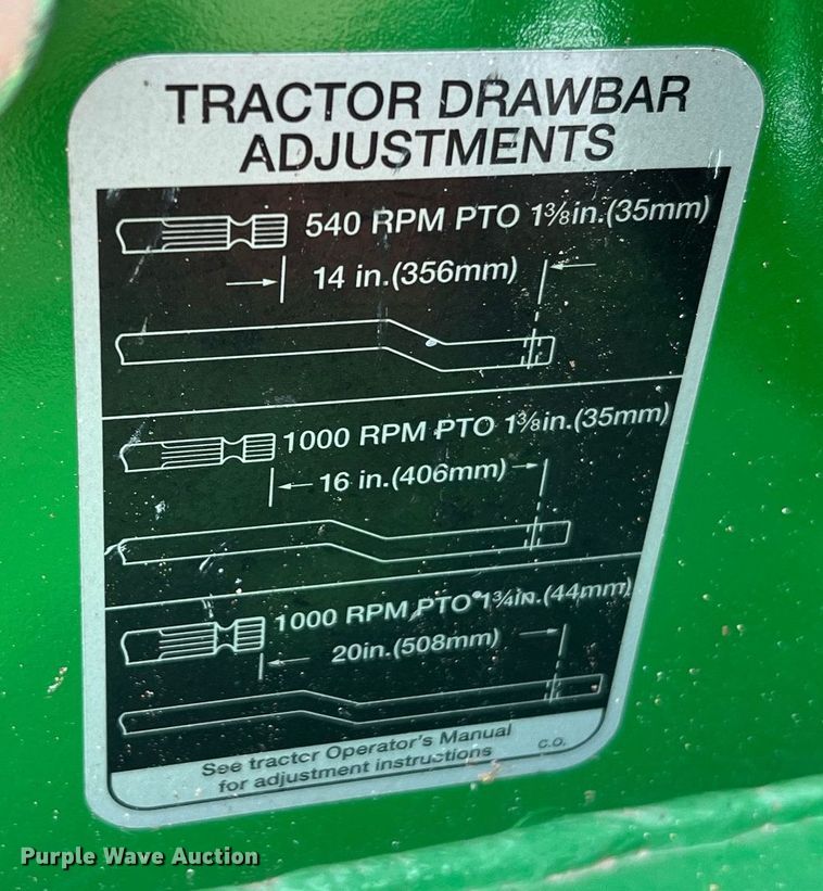 image for item DQ2080 2019 John Deere M20  batwing rotary mower