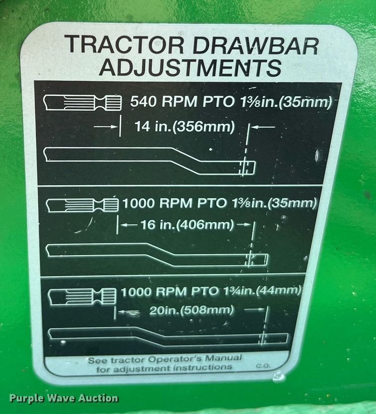 image for item DQ2081 2019 John Deere M20  batwing rotary mower