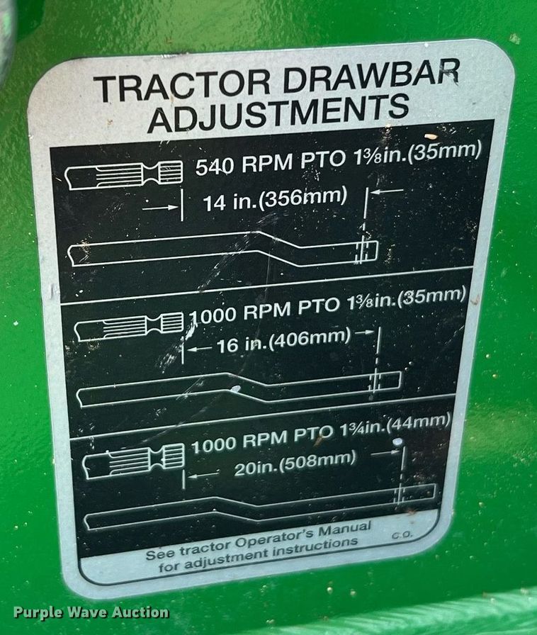 image for item DQ2082 2019 John Deere M20  batwing rotary mower
