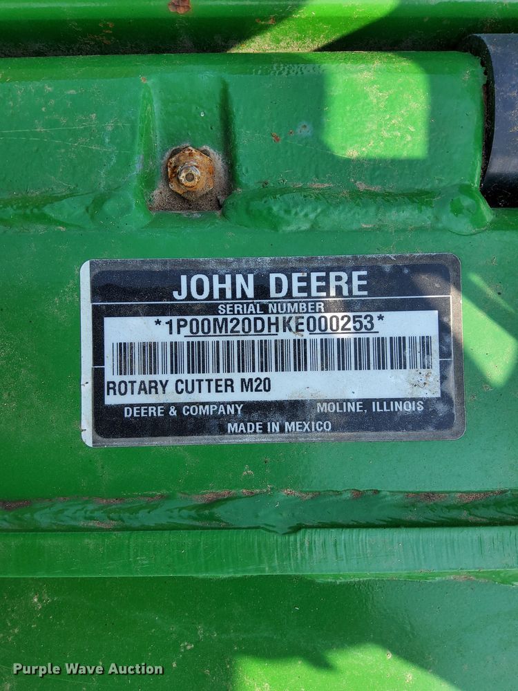 image for item DQ2082 2019 John Deere M20  batwing rotary mower