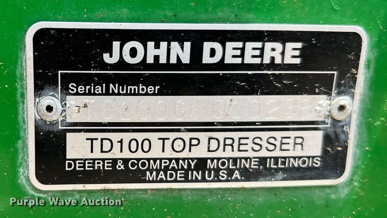 image for item DQ2086 John Deere TD100  top dresser spreader