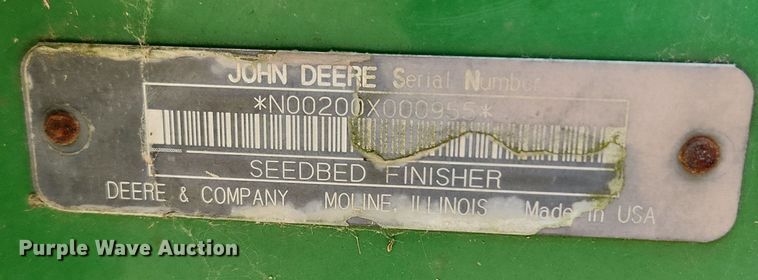 image for item LX9732 John Deere 200  seedbed finisher