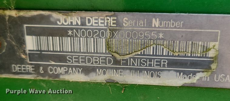 image for item LX9732 John Deere 200  seedbed finisher