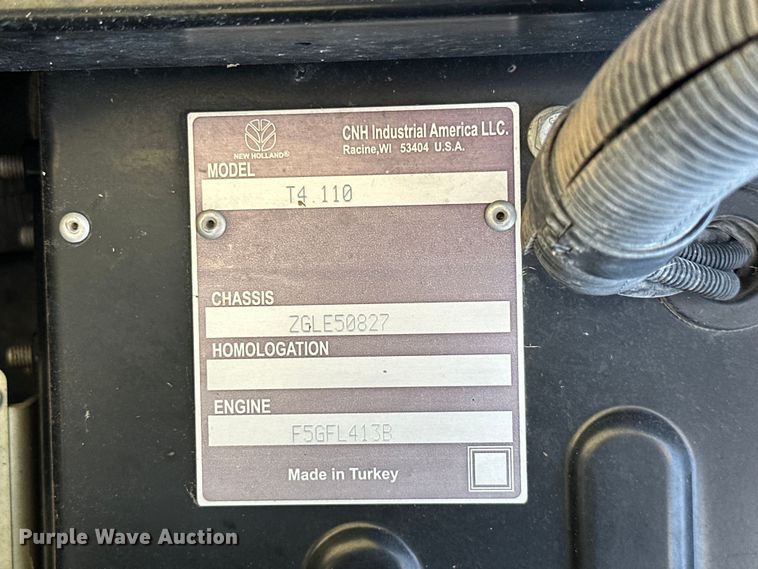 image for item MB9557 2016 New Holland T4.110  MFWD tractor