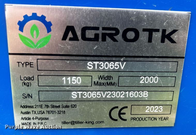 image for item MC9982 2023 Agrotk ST3065V  storage building