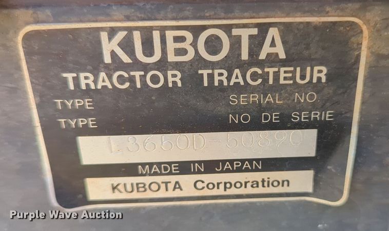 image for item MY9363 Kubota L3650D  MFWD tractor