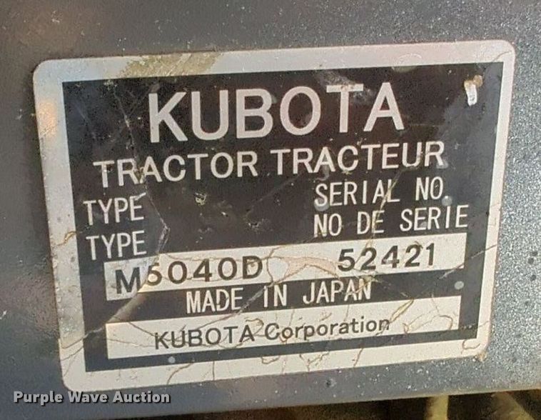 image for item MY9366 (2) Kubota tractors