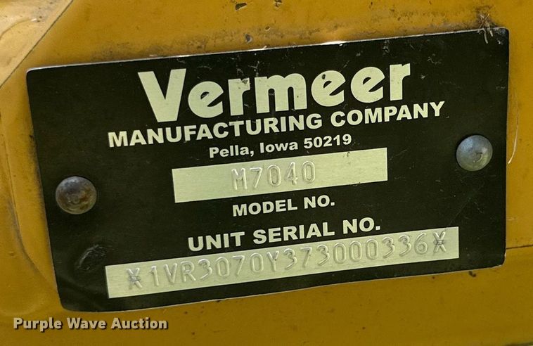 image for item NI9790 Vermeer M7040  disc mower