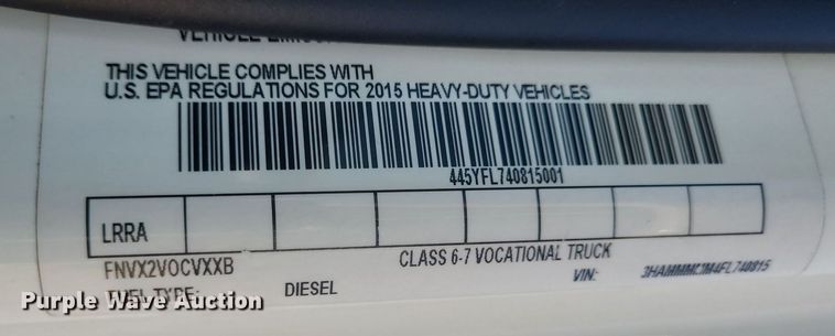 image for item DK1959 2015 International DuraStar 4300  truck cab and chassis