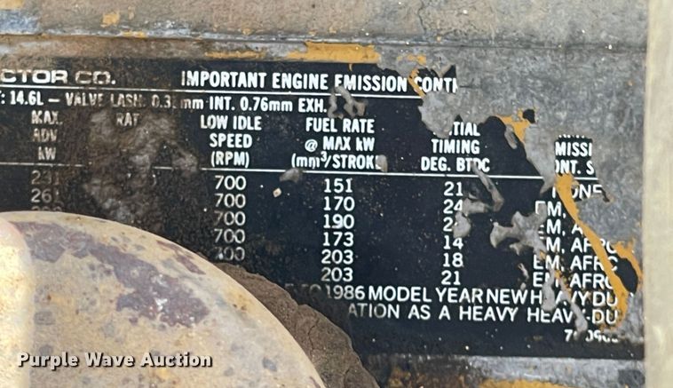 image for item DN4665 1987 International 9370  semi truck