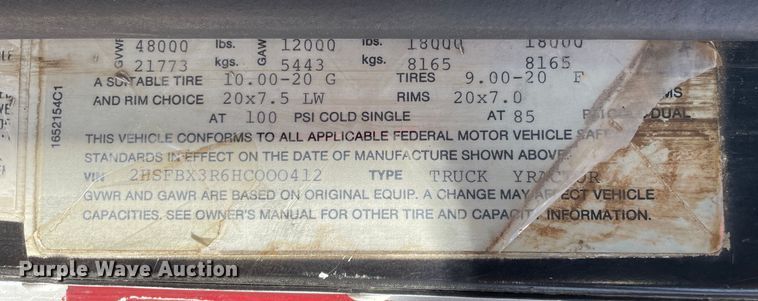 image for item DN4665 1987 International 9370  semi truck