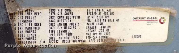 image for item DN6493 1999 Kenworth T800  semi truck