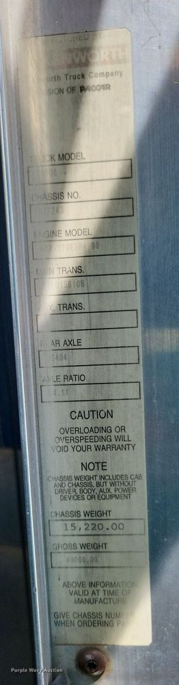 image for item DO3666 1999 Kenworth T800  semi truck