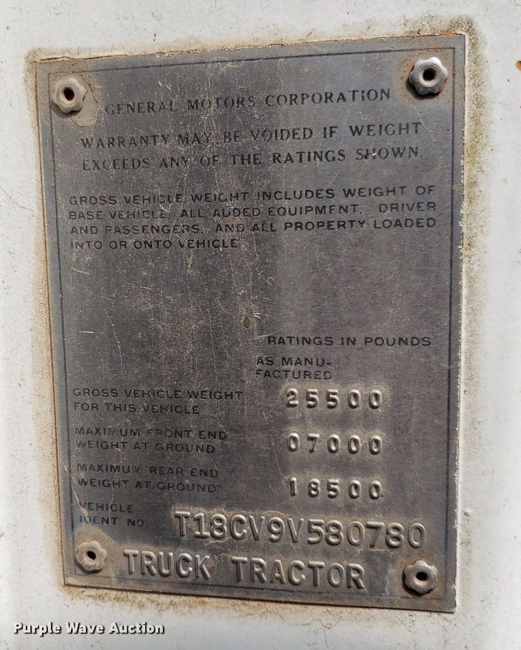 image for item DP8029 1979 GMC Brigadier  semi truck