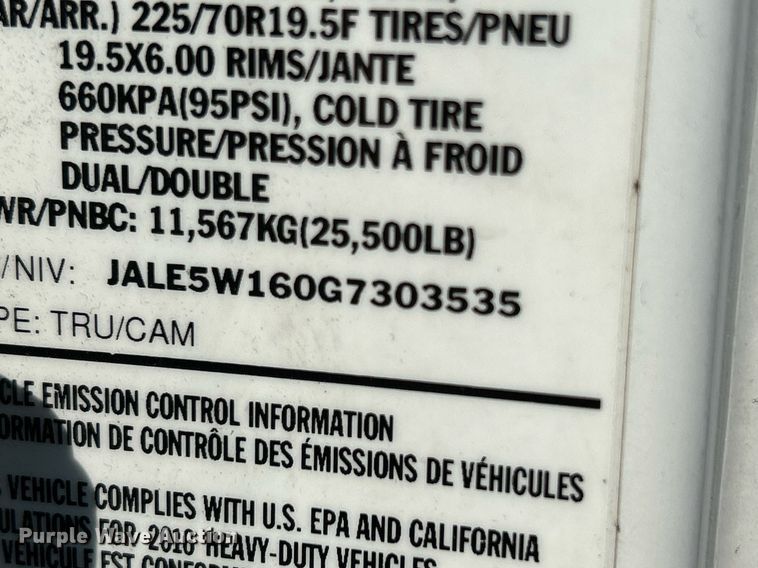 image for item DS8995 2016 Isuzu NRR  refrigerated truck