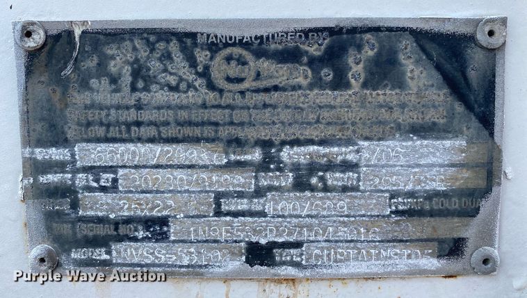 image for item KW9243 2007 Nu Van NVSS-53102  side curtain trailer