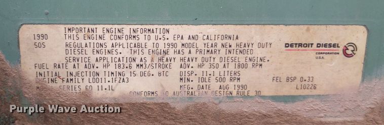 image for item LL9225 1991 Freightliner FLC  semi truck