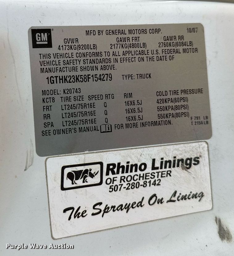 image for item AF9663 2008 GMC Sierra 2500HD  Crew Cab pickup truck