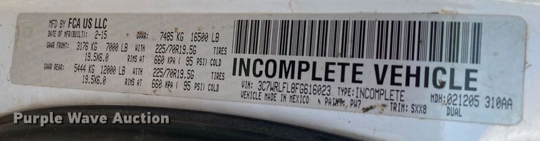 image for item DI7849 2015 Dodge Ram 4500HD  Crew Cab winch truck