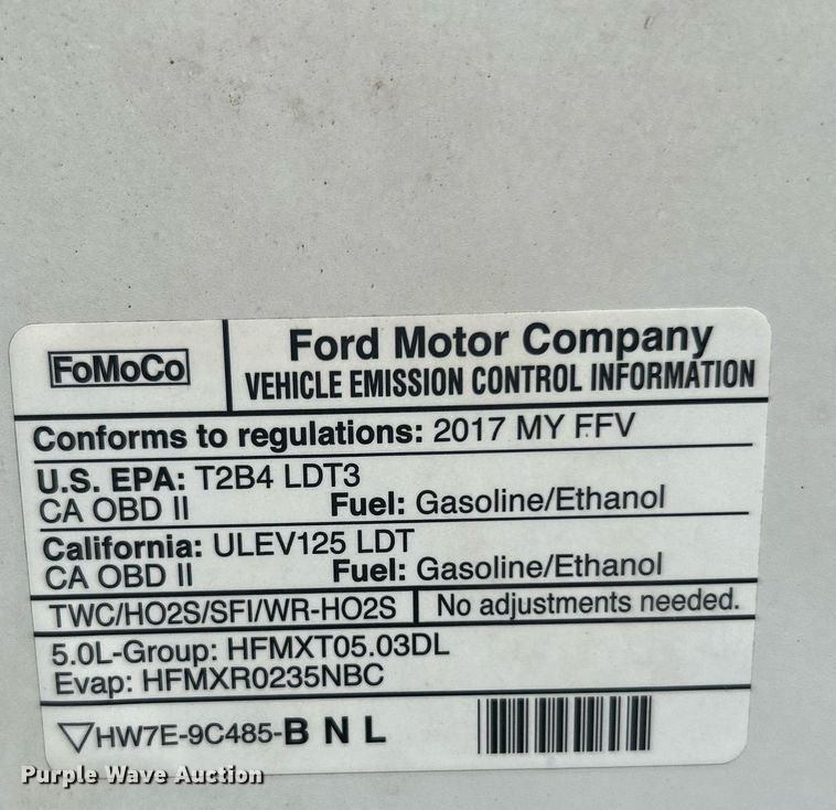 image for item DI7851 2017 Ford F150  SuperCrew pickup truck