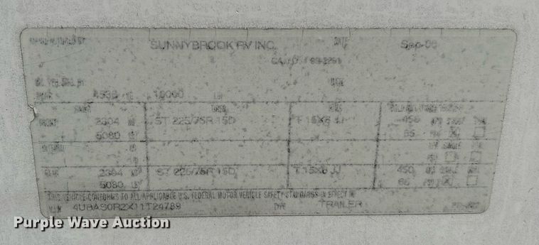 image for item DI7863 2000 Sunnybrook 33BW  camper