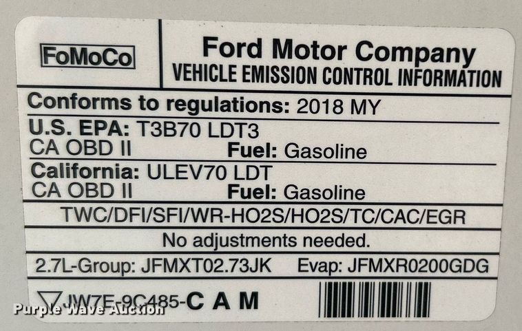 image for item DI7870 2018 Ford F150 XLT  SuperCrew pickup truck