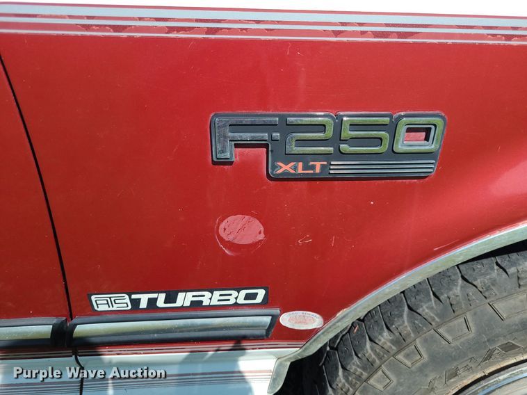image for item DK1874 1992 Ford F250 XLT  SuperCab pickup truck
