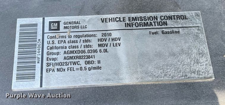 image for item DL3784 2010 Chevrolet Silverado 2500HD  pickup truck