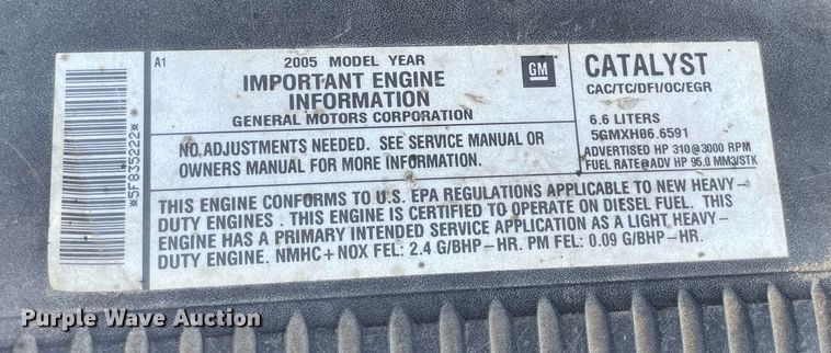 image for item DL3786 2005 Chevrolet Silverado 2500HD  Crew Cab pickup truck