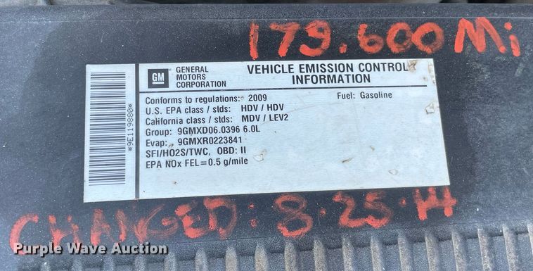 image for item DL3793 2009 Chevrolet Silverado 2500HD  pickup truck