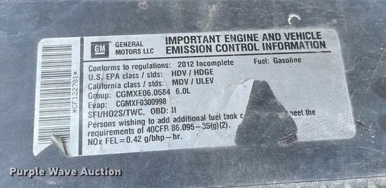 image for item DL3794 2012 Chevrolet Silverado 2500HD  utility bed pickup truck