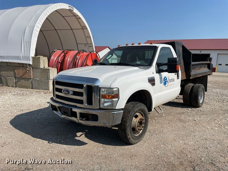 image for item DL3802 2008 Ford F350 Super Duty XLT  dump bed pickup truck