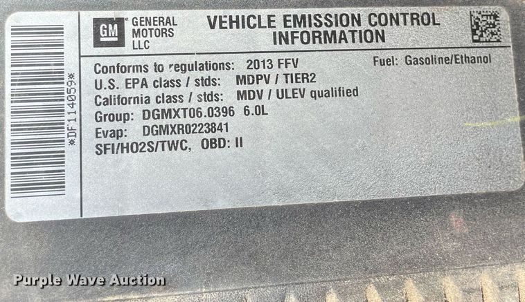 image for item DL3804 2013 Chevrolet 2500HD  Crew Cab pickup truck