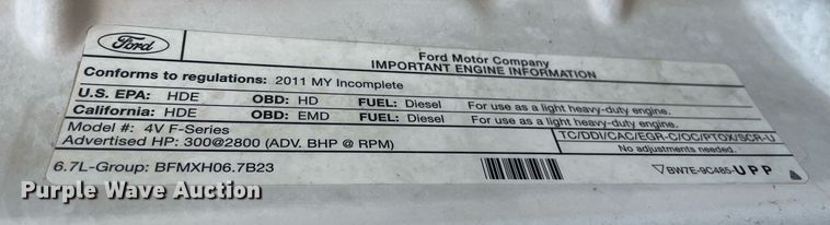 image for item DL3806 2011 Ford F450 Super Duty XL  flatbed truck