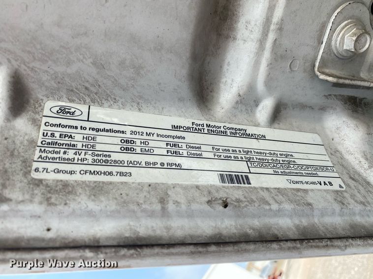 image for item DL7168 2012 Ford F550 Super Duty  flatbed truck