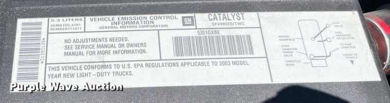 image for item DM0283 2003 GMC Sierra 1500  Ext. Cab pickup truck