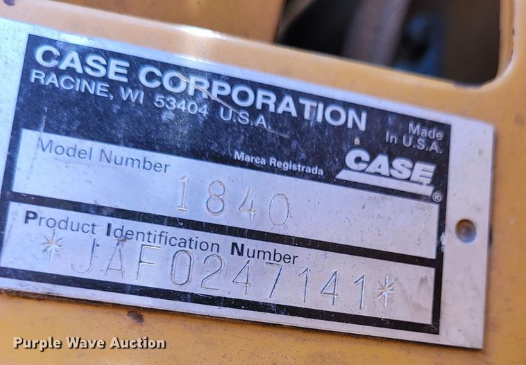 image for item DN8539 1998 Case 1840  skid steer loader