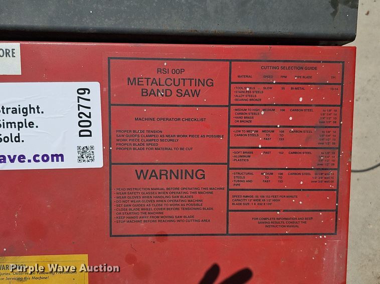 image for item DO2779 Ramco RS100P  bandsaw