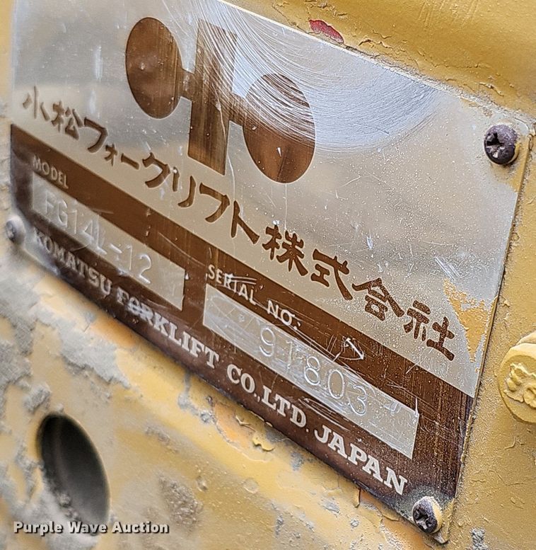 image for item DO2819 Komatsu FG14L-12  forklift