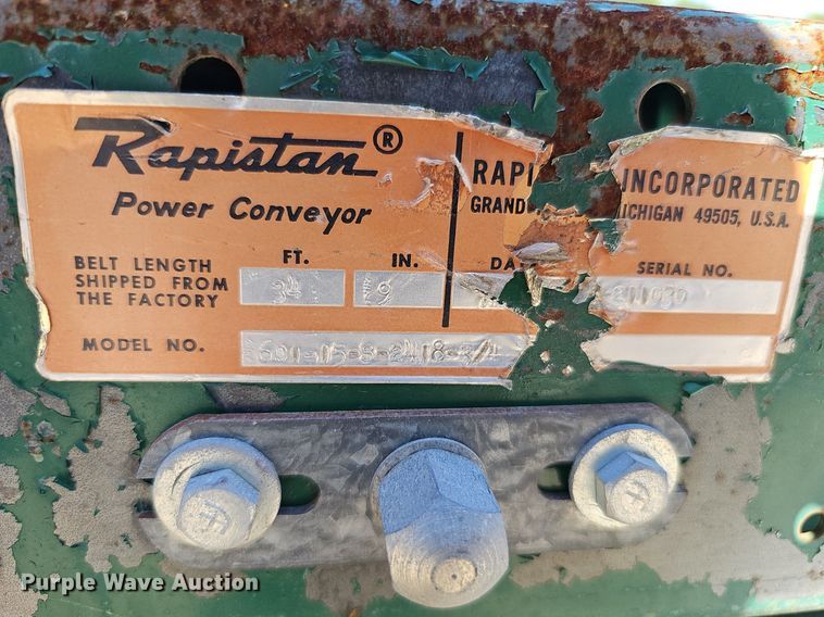 image for item DO2835 Rapistan 601-15-S-2418-3/4  box conveyor system