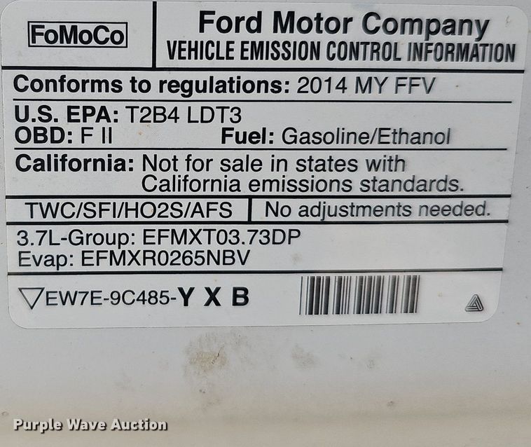 image for item DO2839 2014 Ford F150 XL  pickup truck