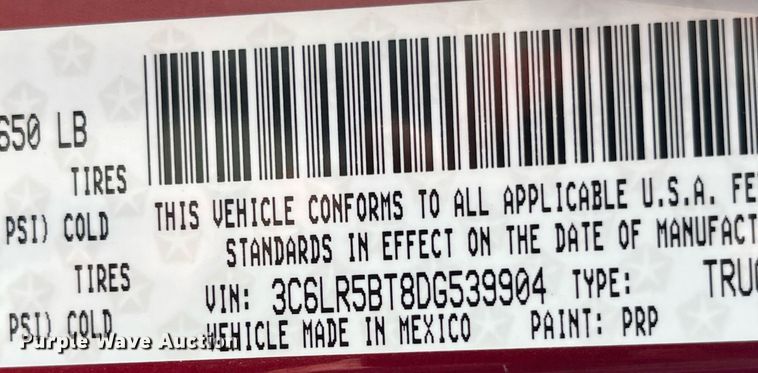 image for item DP0516 2013 Dodge Ram 2500HD  pickup truck